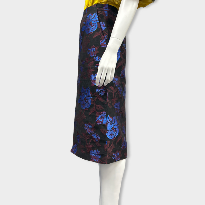second-hand ERDEM multicolour brocade skirt | Size S