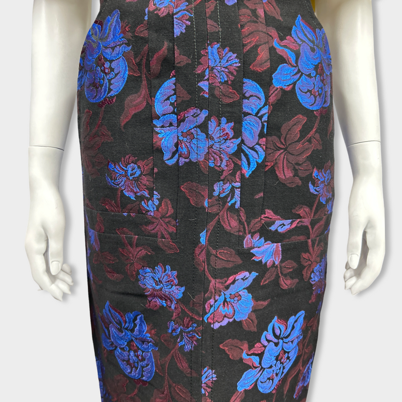second-hand ERDEM multicolour brocade skirt | Size S