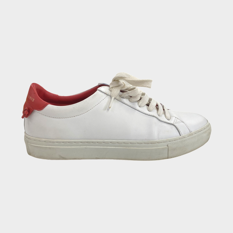 Second-hand Givenchy Women's White And Red Leather Sneakers