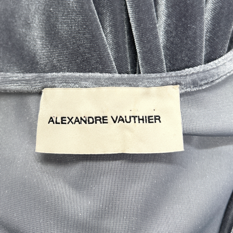 ALEXANDRE VAUTHIER grey velvet dress