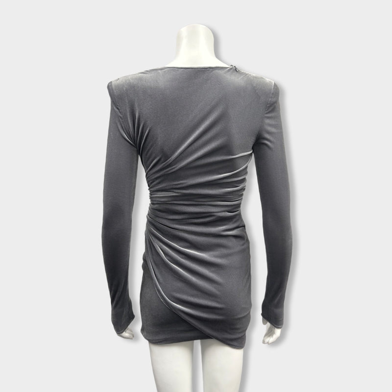 ALEXANDRE VAUTHIER grey velvet dress