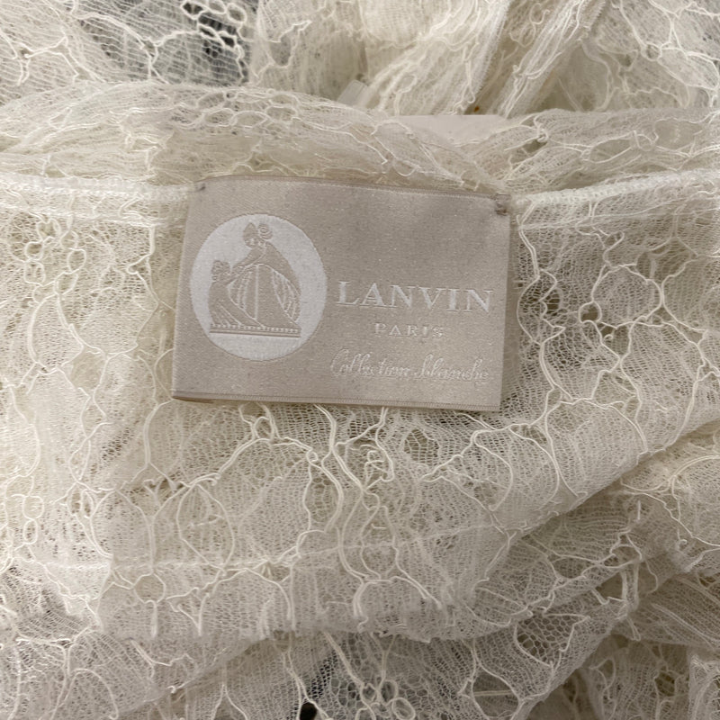 Lanvin off-white lace blouse