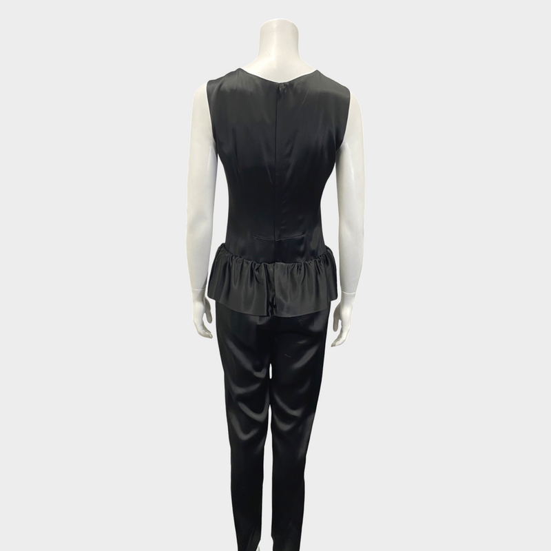 Balenciaga Women's Black Acetate Sleeveless Jumpsuit