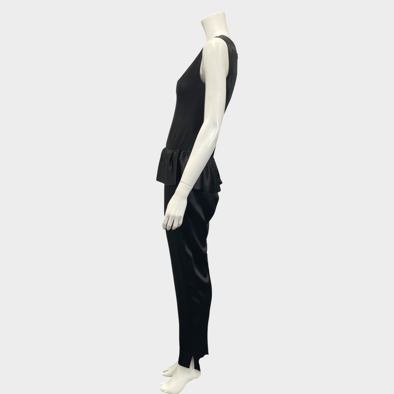 Balenciaga Women's Black Acetate Sleeveless Jumpsuit