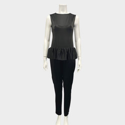 Balenciaga Women's Black Acetate Sleeveless Jumpsuit