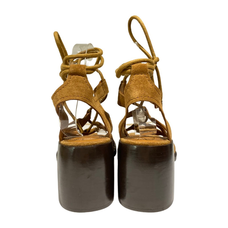 CHLOÉ suede open toe heeled sandals