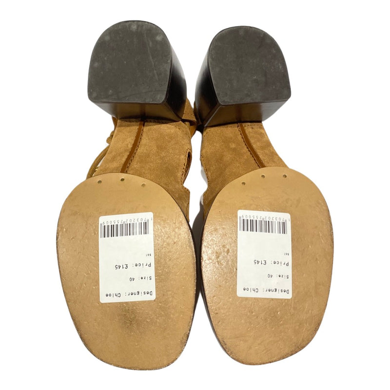 CHLOÉ suede open toe heeled sandals