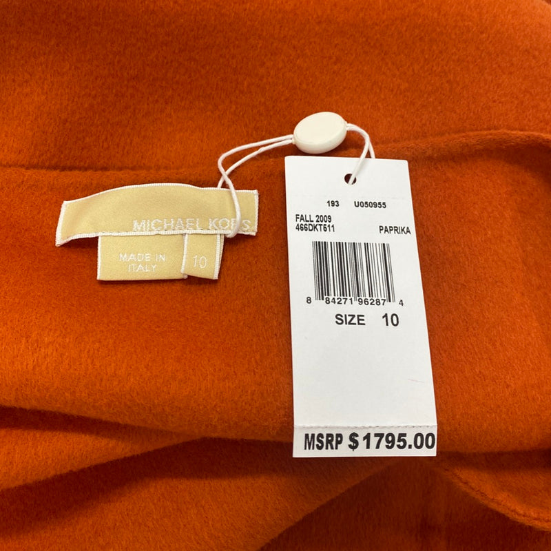 MICHAEL KORS orange wool and angora dress