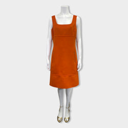 pre-owned MICHAEL KORS orange wool and angora dress | Size UK12