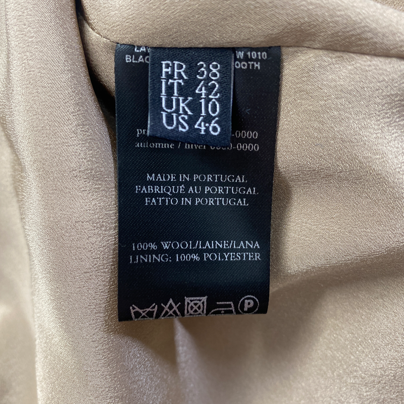 ROKH women’s light brown checked asymmetrical jacket