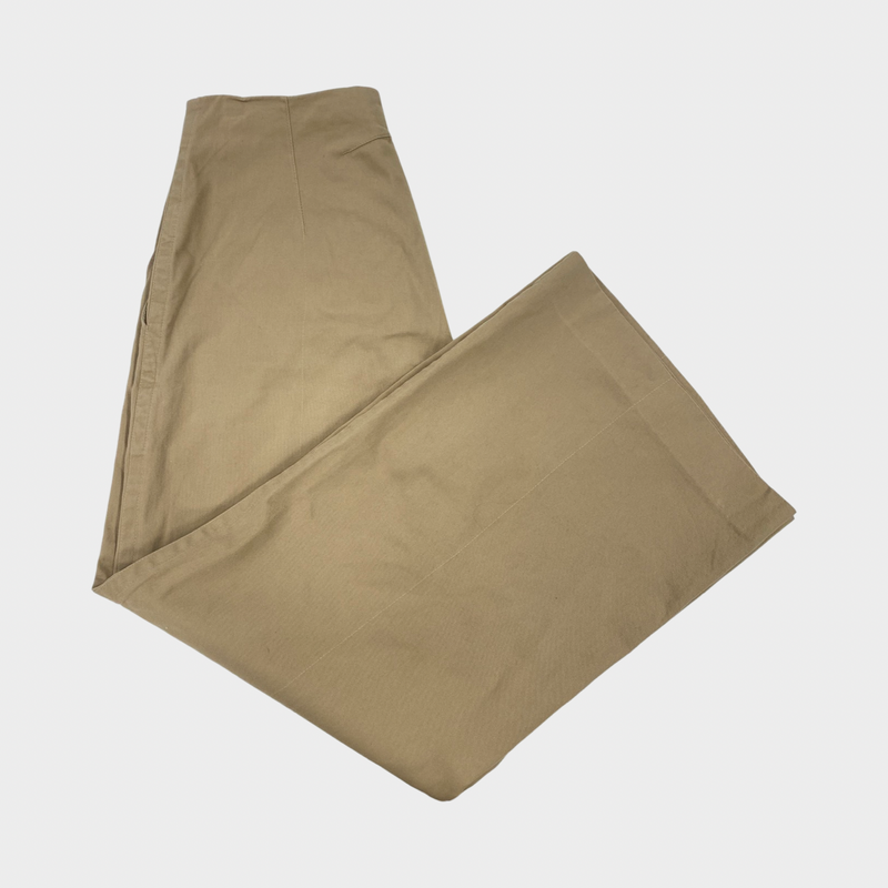 PATOU women's beige cotton trousers