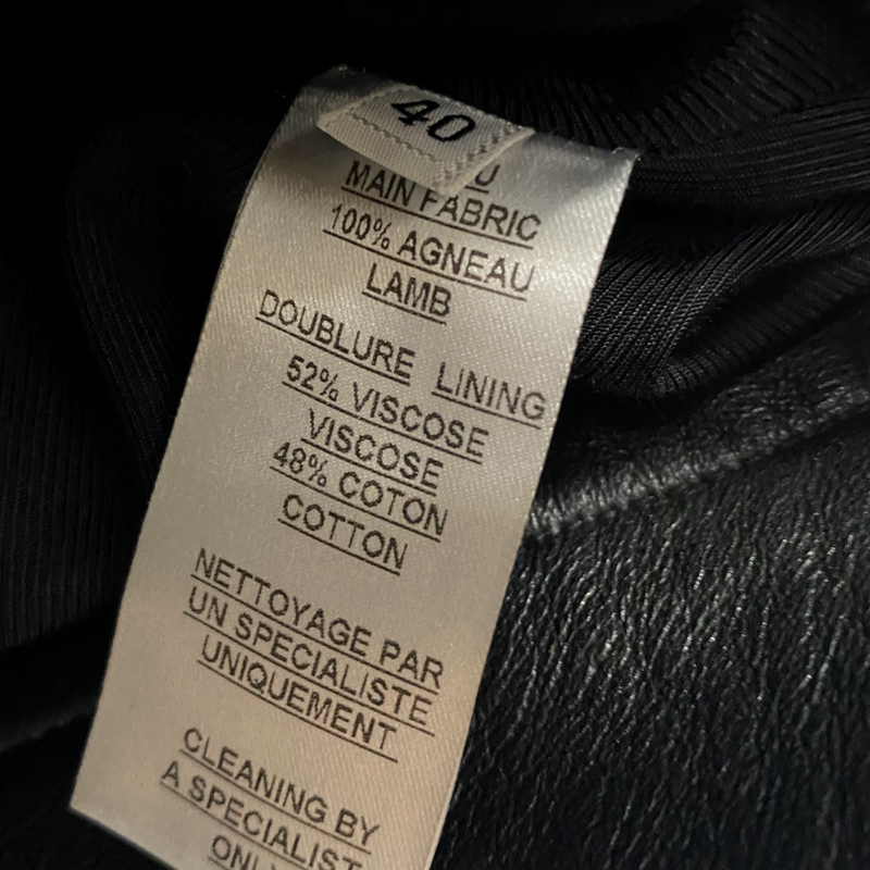 Balmain Women's Black Lambskin Bomber Jacket