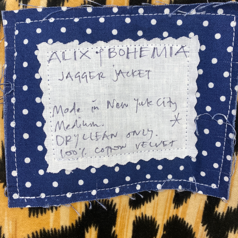 ALIX OF BOHEMIA women's animal print velvet buttonless jacket