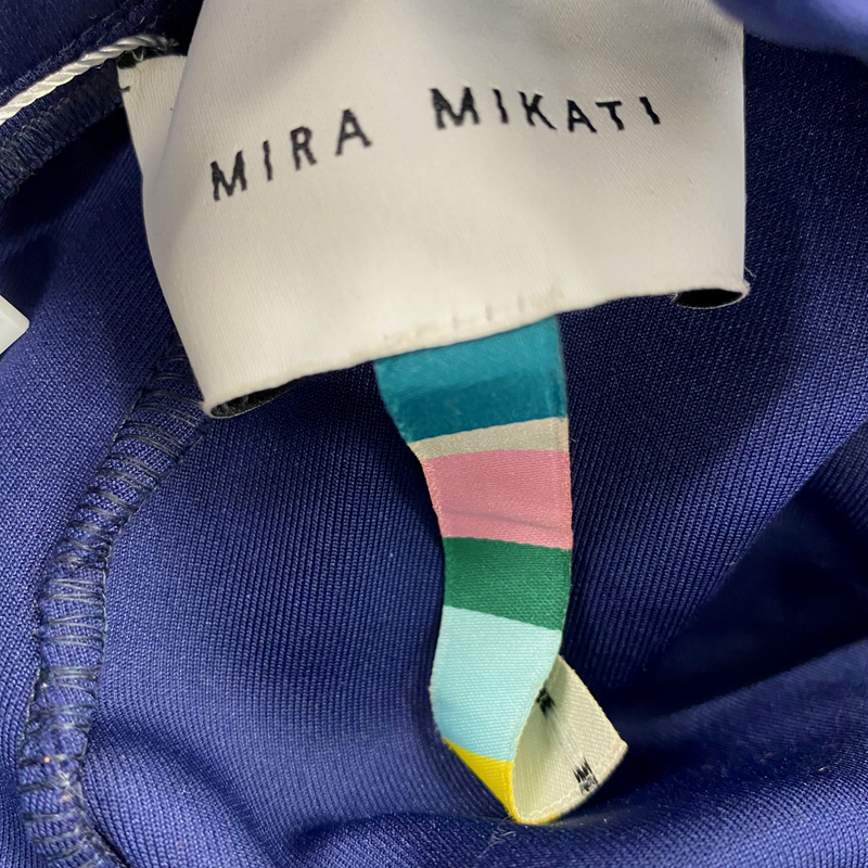 Mira Mikati Women's Navy Joggers With Side Stripe And Popper Button Details
