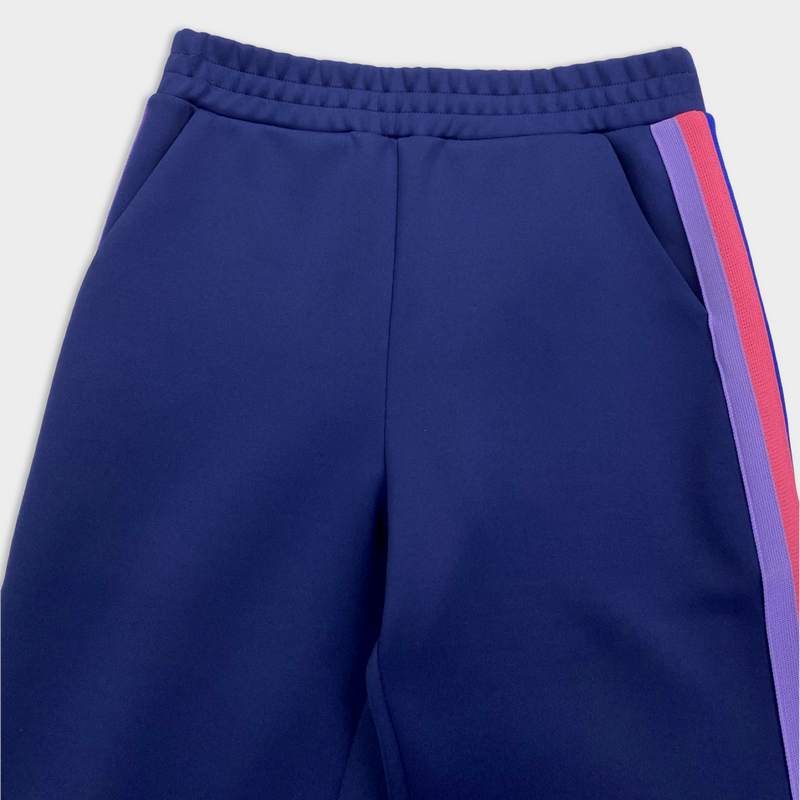 Mira Mikati Women's Navy Joggers With Side Stripe And Popper Button Details