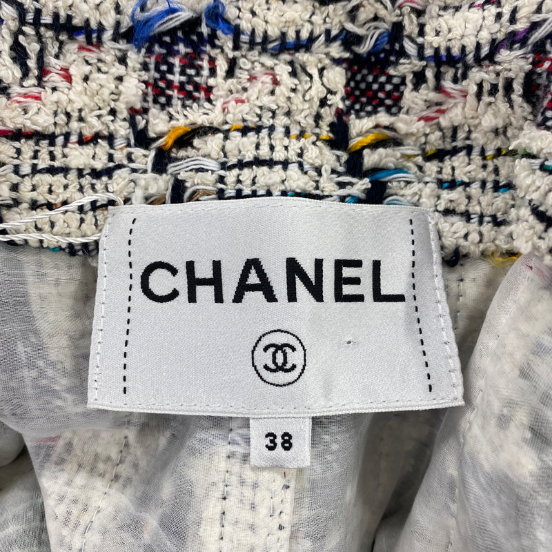 CHANEL multicolour and navy tweed jacket