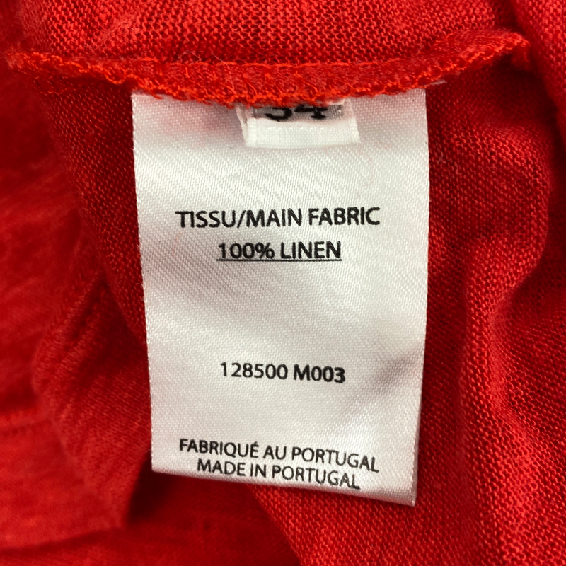 BALMAIN women's red linen T-shirt