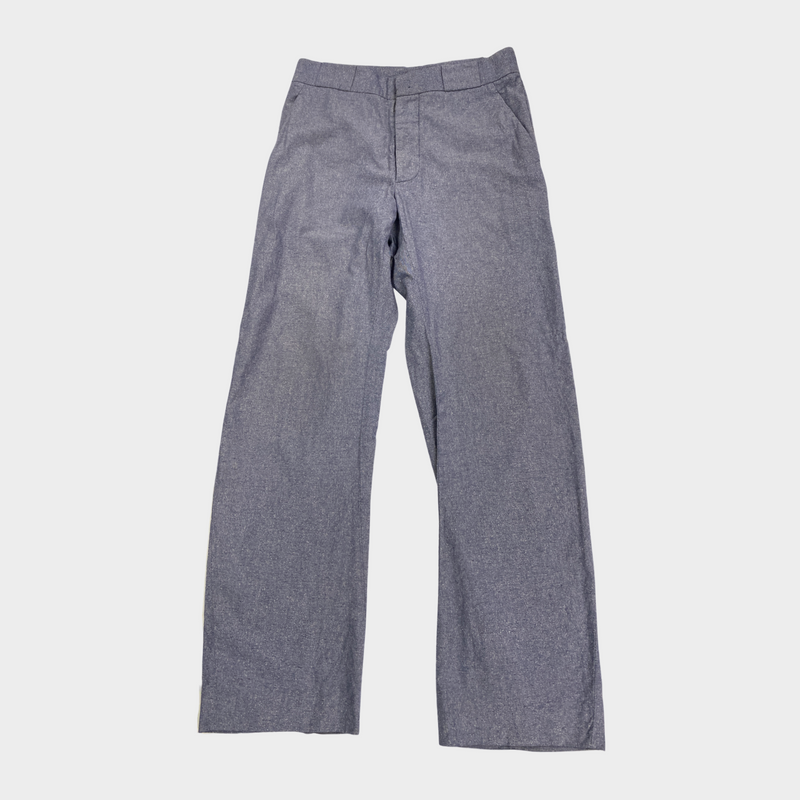 MAISON MARGIELA men’s blue and grey cotton and silk trousers