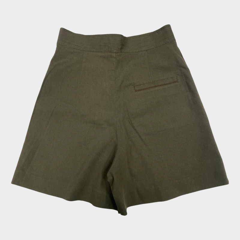 ISABEL MARANT KHAKI cotton and viscose shorts