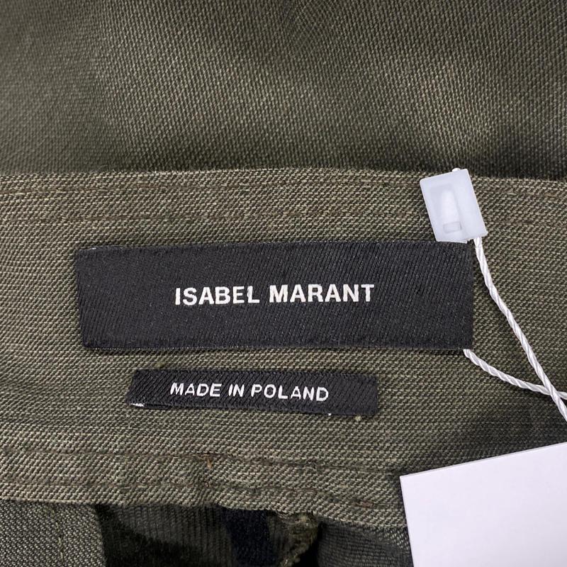 ISABEL MARANT KHAKI cotton and viscose shorts