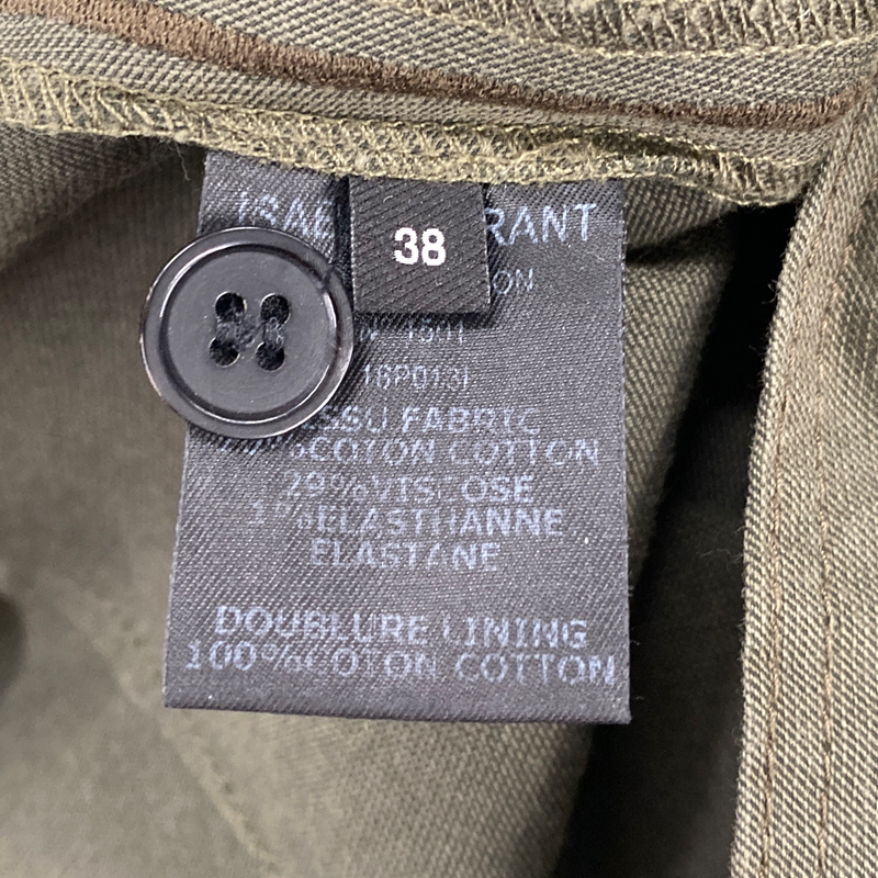 ISABEL MARANT KHAKI cotton and viscose shorts