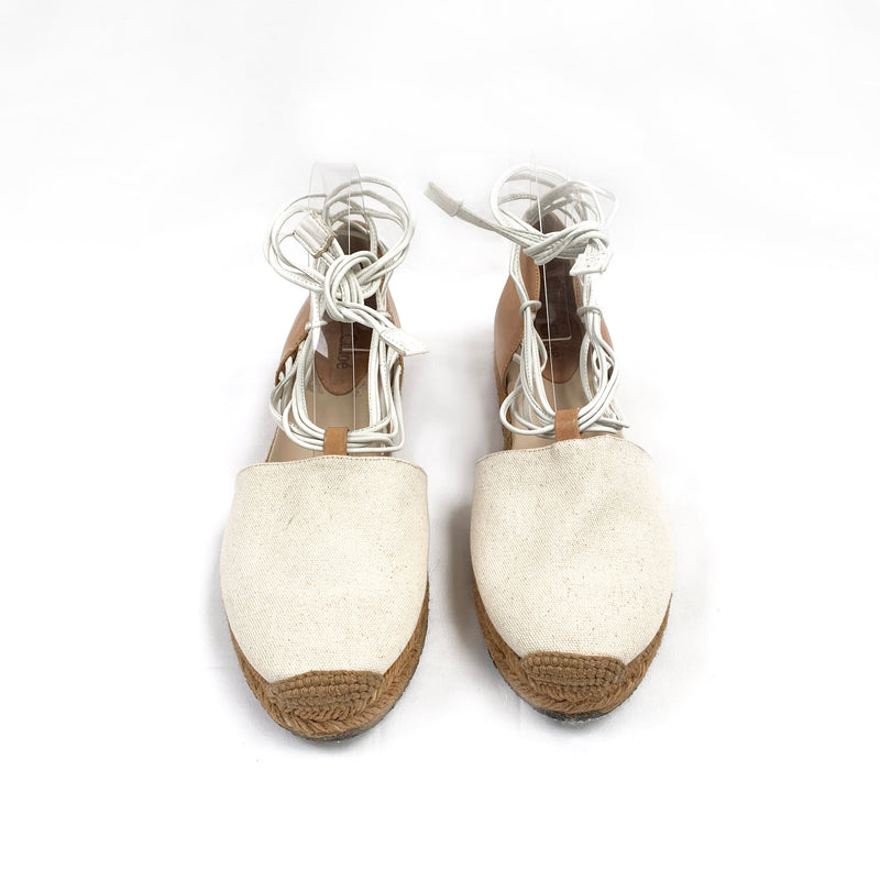 CHLOÉ beige and brown espadrilles