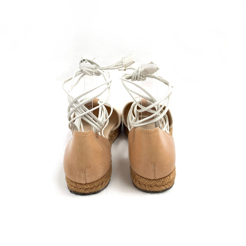 CHLOÉ beige and brown espadrilles