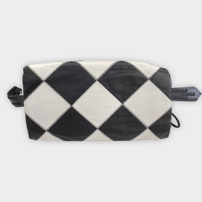 Givenchy Women's Black and White Patchwork 'Twisted Detail' Handbag