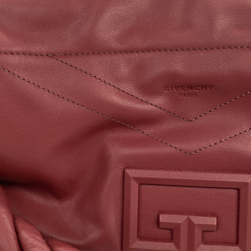 Givenchy burgundy leather medium bag with twisted strap