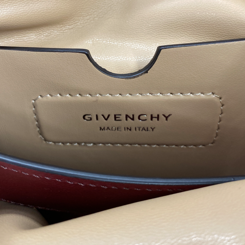 Givenchy burgundy leather medium bag with twisted strap