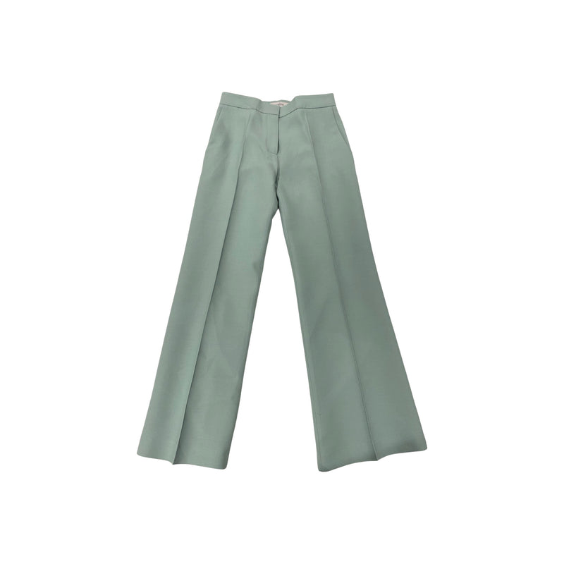 pre-owned Valentino mint green wide-leg trousers | Size IT38