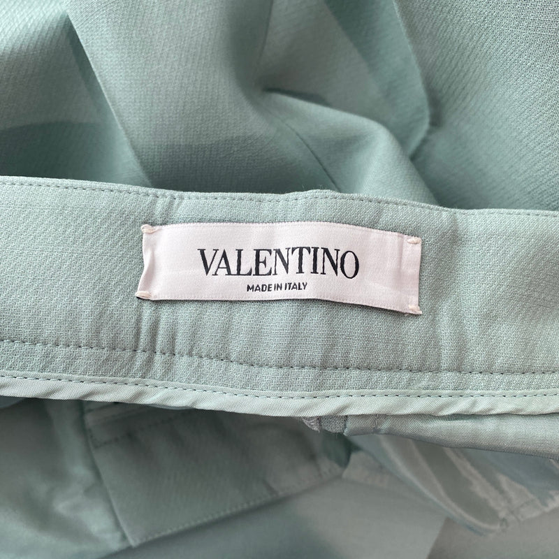 Valentino mint green wide-leg trousers