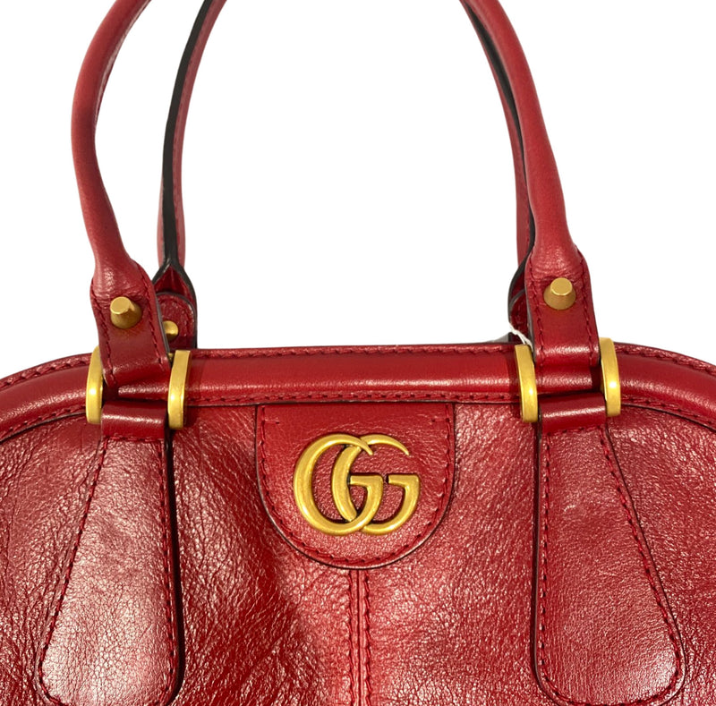 second-hand GUCCI re (belle) red leather handbag 