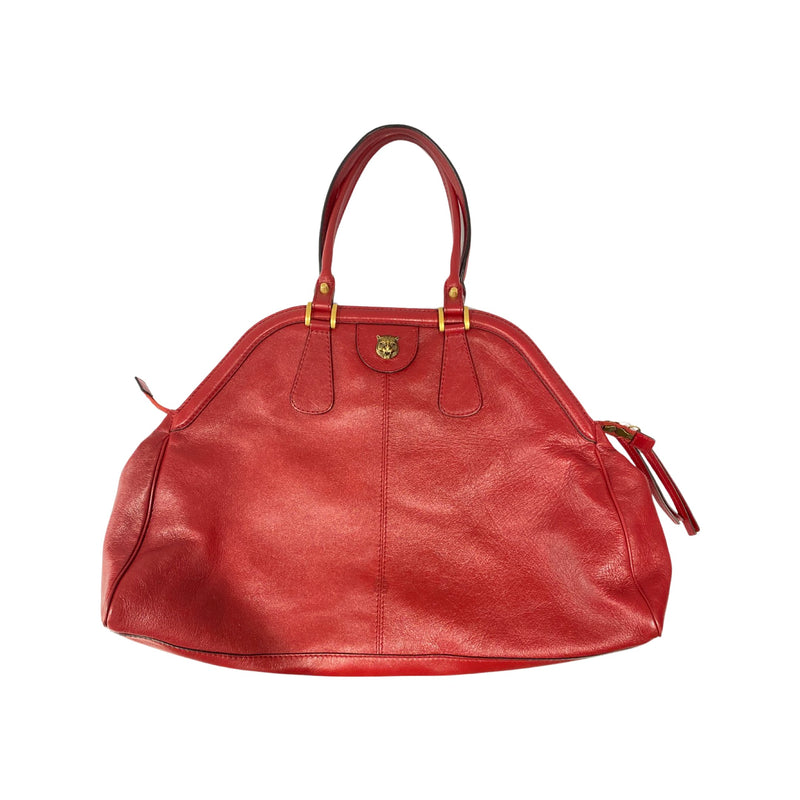 pre-owned GUCCI re (belle) red leather handbag 