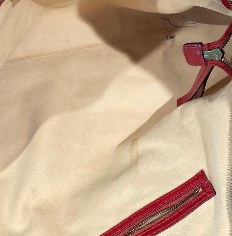 GUCCI re (belle) red leather handbag
