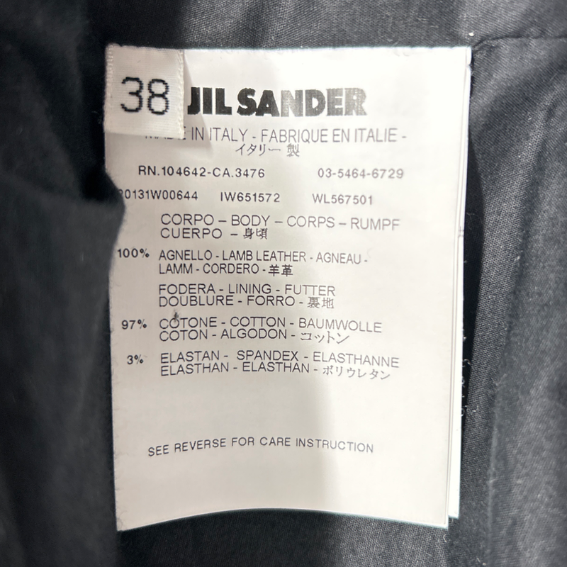 JIL SANDER black leather jacket