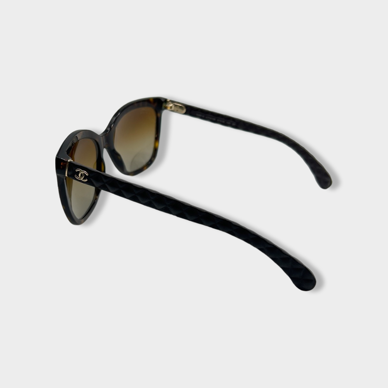 second-hand CHANEL tortoise sunglasses