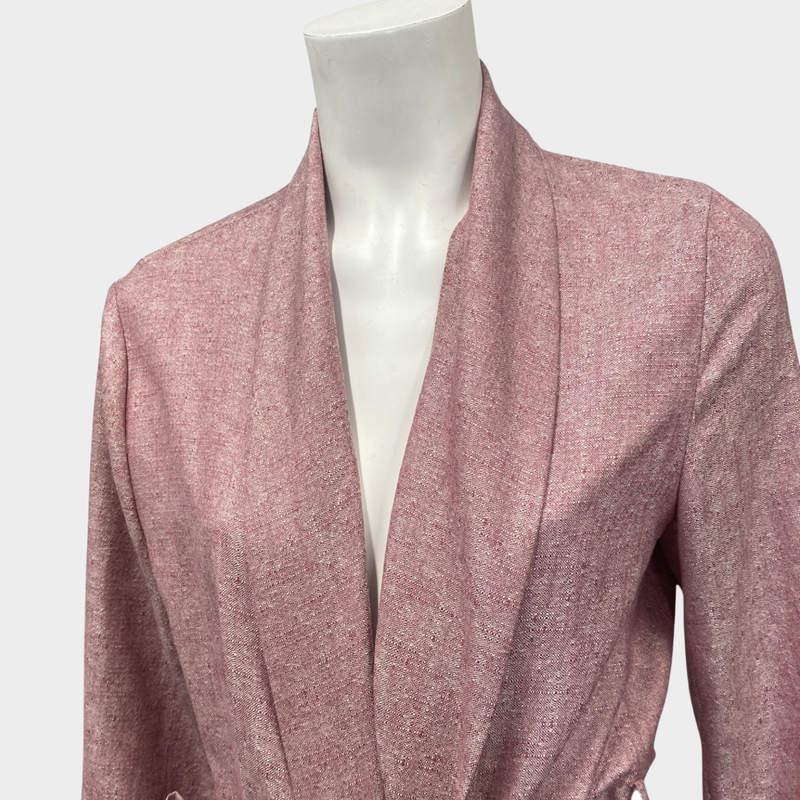 Loro Piana Pale Pink Silk Cashmere Blend Wrap Style Summer Coat