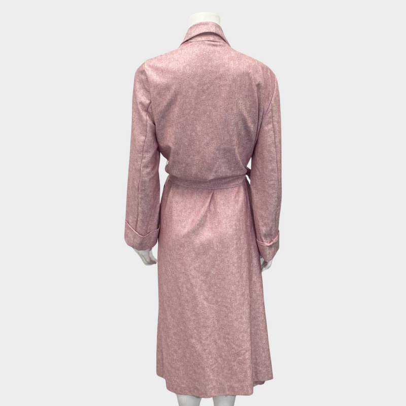 Loro Piana Pale Pink Silk Cashmere Blend Wrap Style Summer Coat