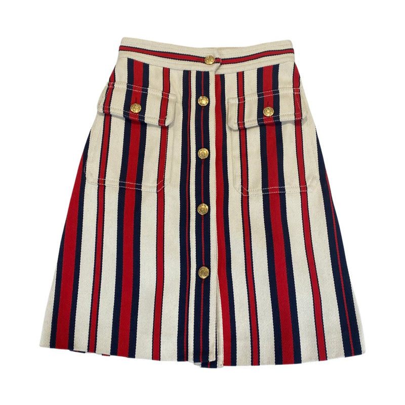 pre-owned Gucci multicolour striped cotton skirt | Size IT40