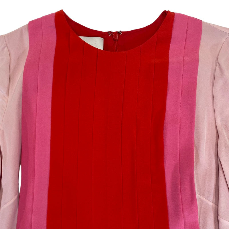 pre-loved Valentino multicolour pleated silk dress | Size IT40
