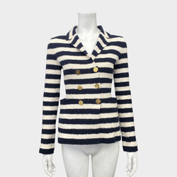 Christian Dior Women’s navy and white striped jacket
