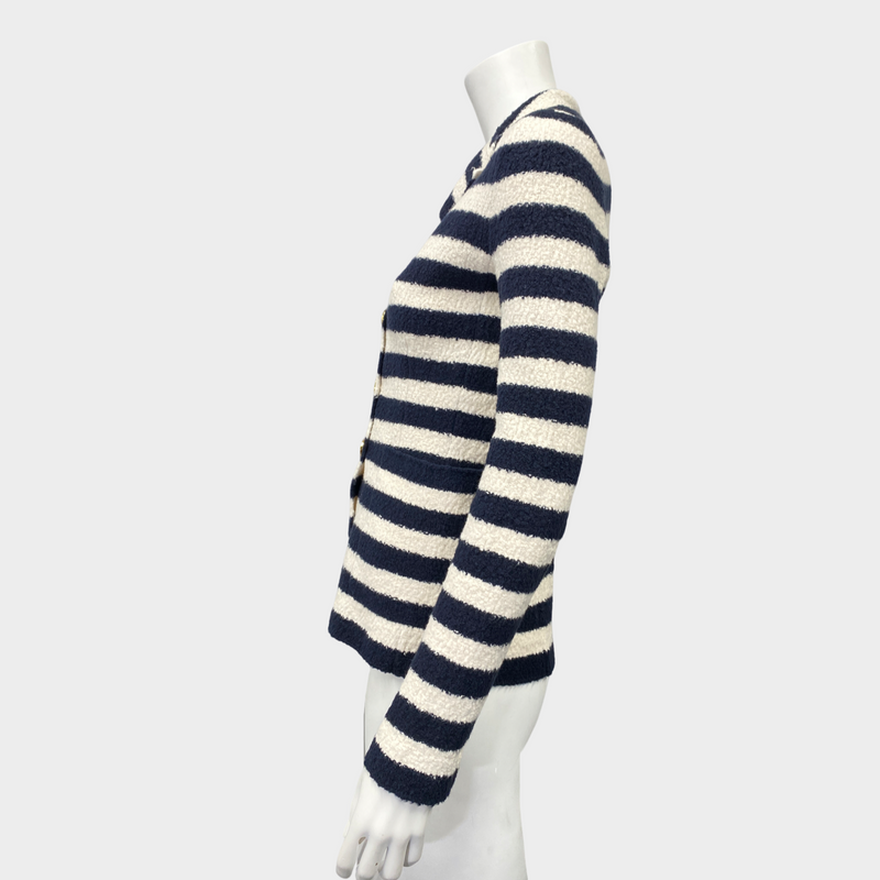 Christian Dior Women’s navy and white striped jacket