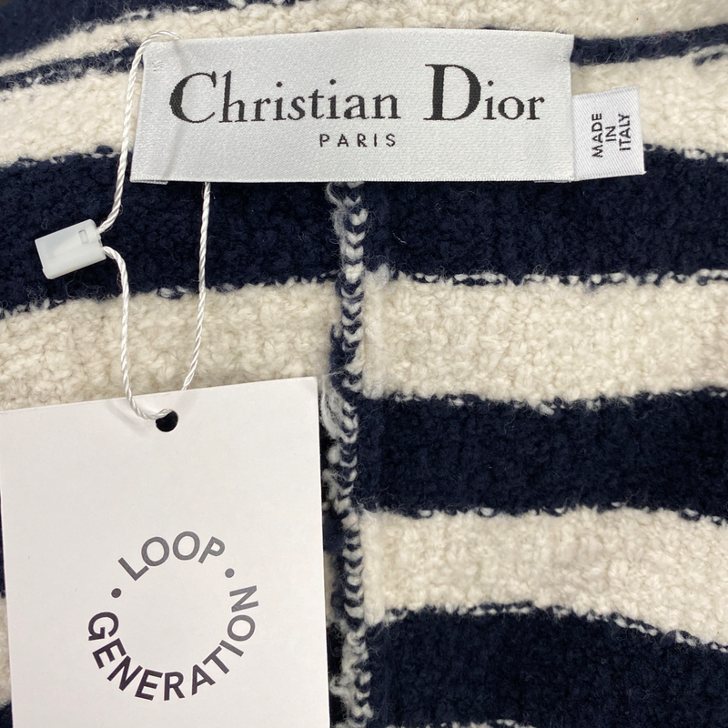 Christian Dior Women’s navy and white striped jacket
