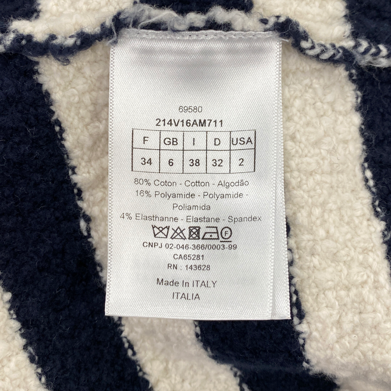 Christian Dior Women’s navy and white striped jacket