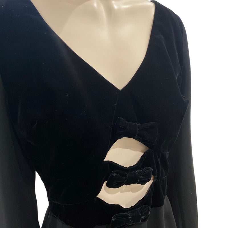 pre-loved Altuzarra black velvet dress | Size IT42
