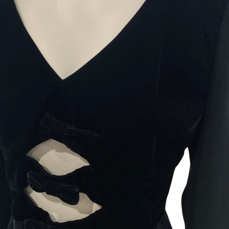 Altuzarra black velvet dress