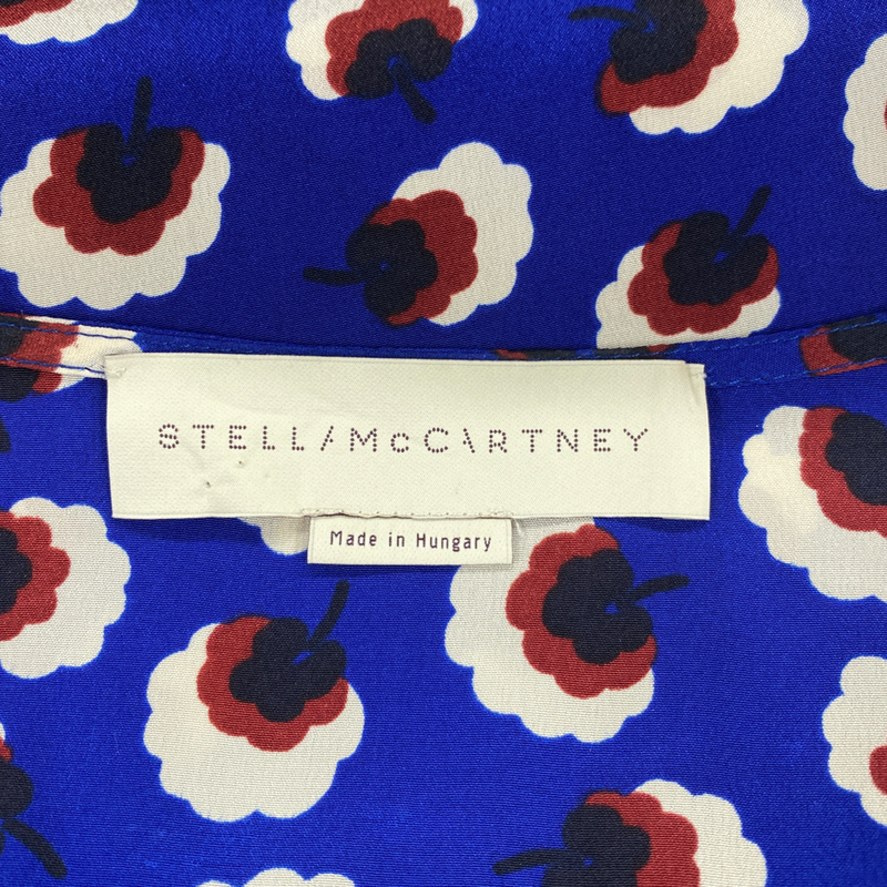 Stella Mccartney women’s electric blue and multicolour silk top