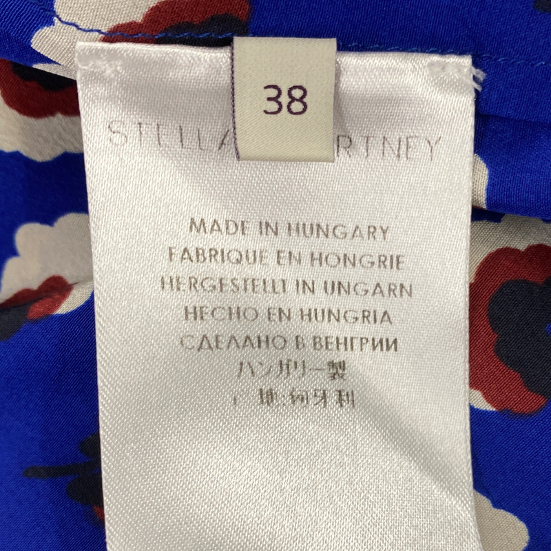 Stella Mccartney women’s electric blue and multicolour silk top