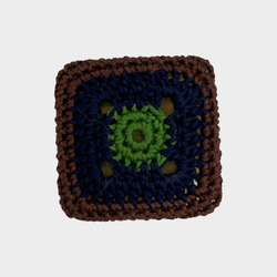 Prada Crochet Style Square Brooch